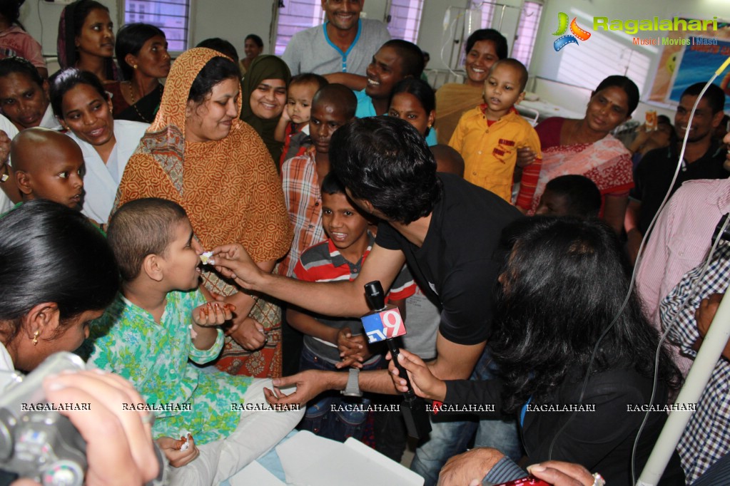 Allari Naresh at MNJ Cancer Hospital