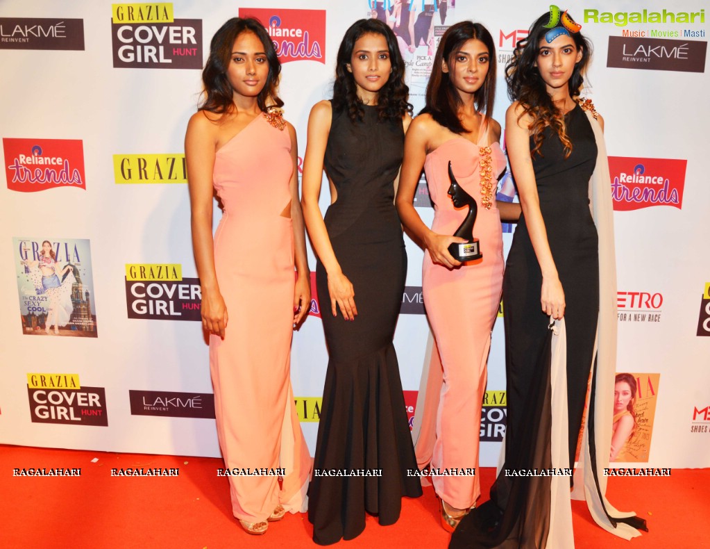 Celebs & Grazia Cover Girl Hunt winners at the Finale Event