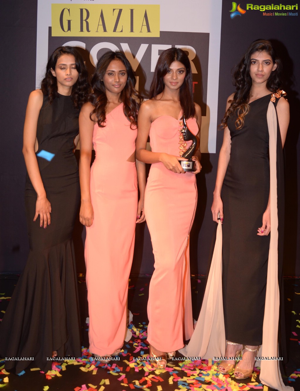 Celebs & Grazia Cover Girl Hunt winners at the Finale Event