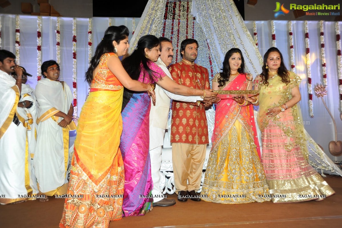 Grand Wedding Engagement Ceremony of Siddharth-Pravallika Reddy