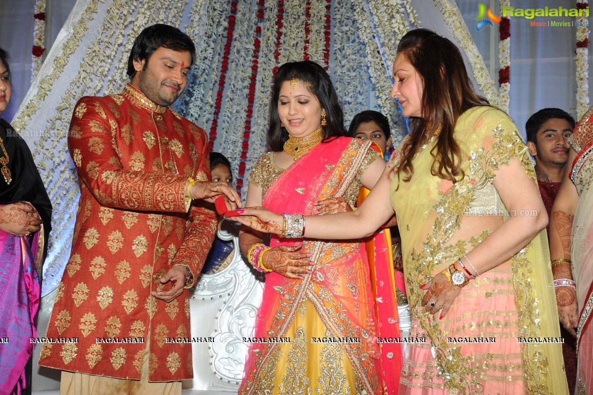 Grand Wedding Engagement Ceremony of Siddharth-Pravallika Reddy