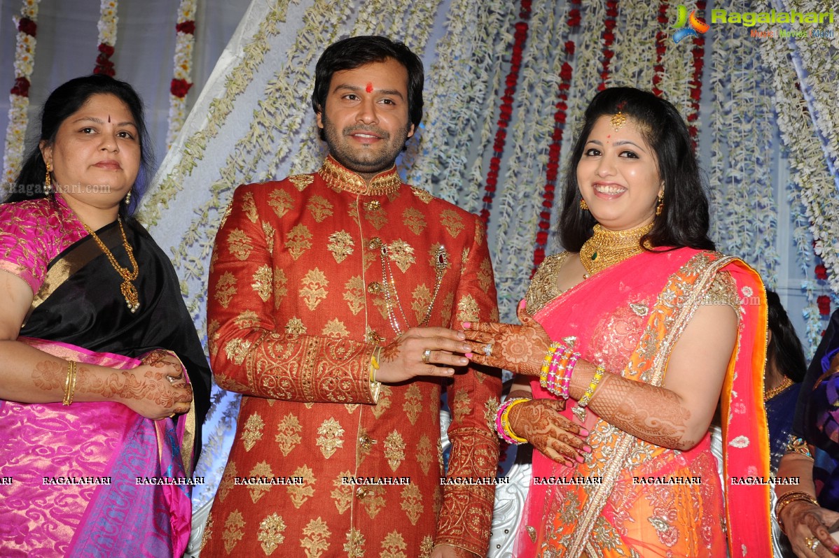 Grand Wedding Engagement Ceremony of Siddharth-Pravallika Reddy