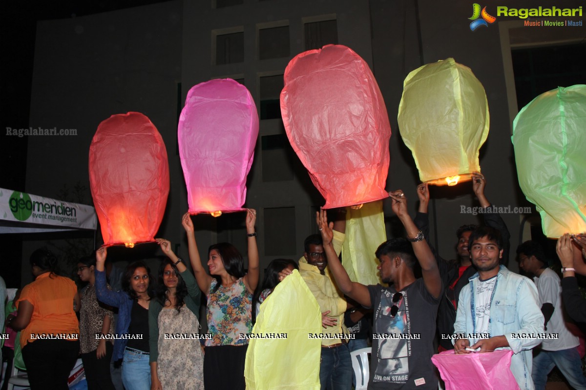 Geo Meridien Sky Lantern Fest 2015, Hyderabad