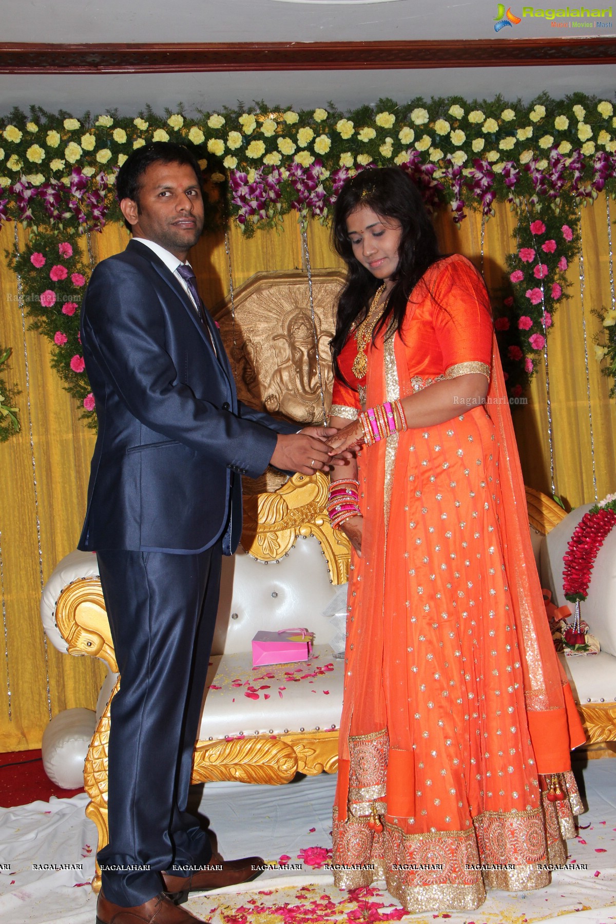 Grand Wedding Engagement Ceremony of Swathi Rao-Raj