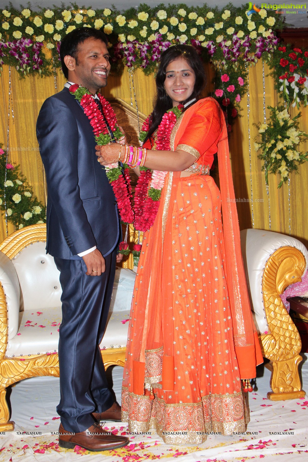 Grand Wedding Engagement Ceremony of Swathi Rao-Raj