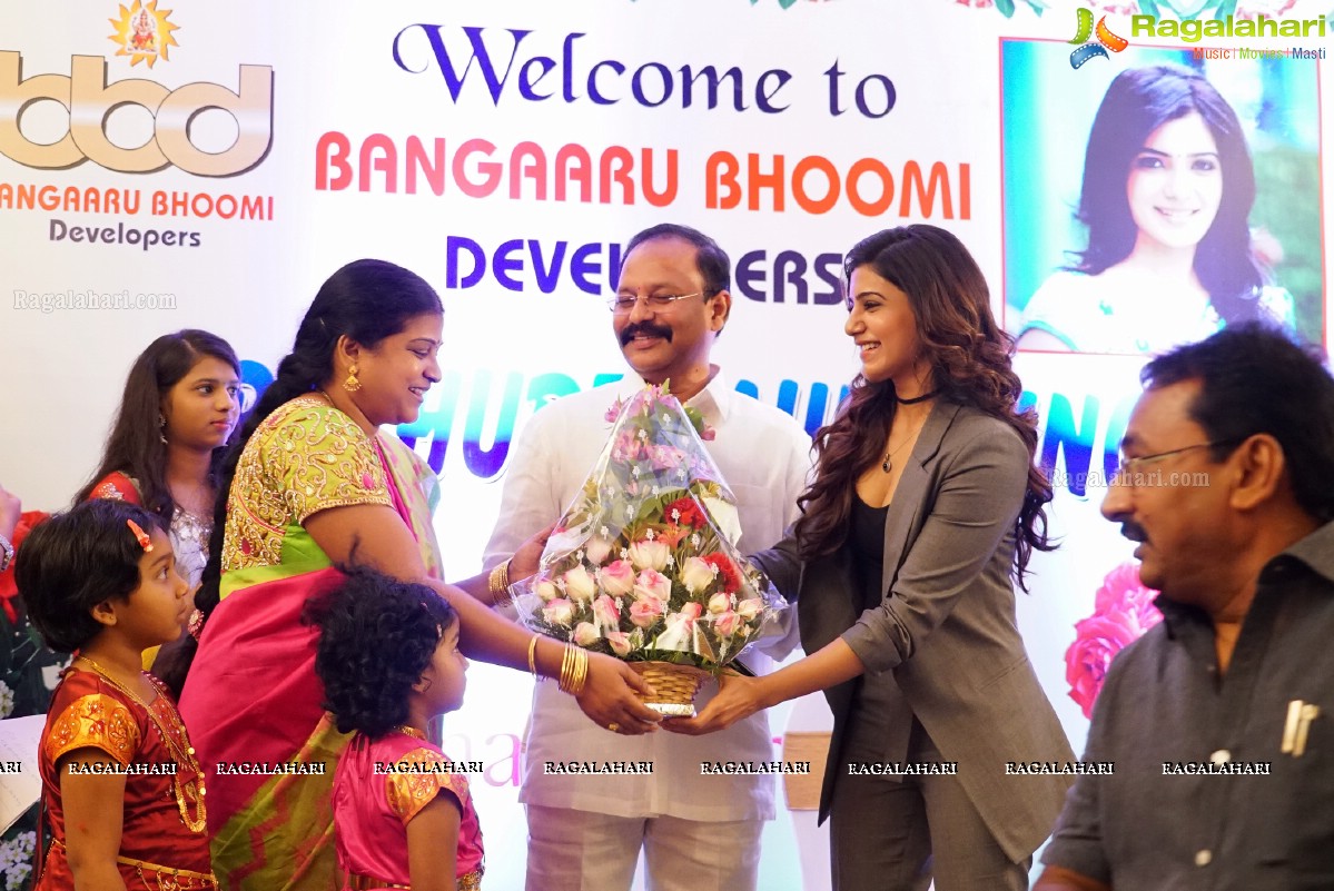 Samantha launches Bangaaru Bhoomi Developers Brochure in Hyderabad