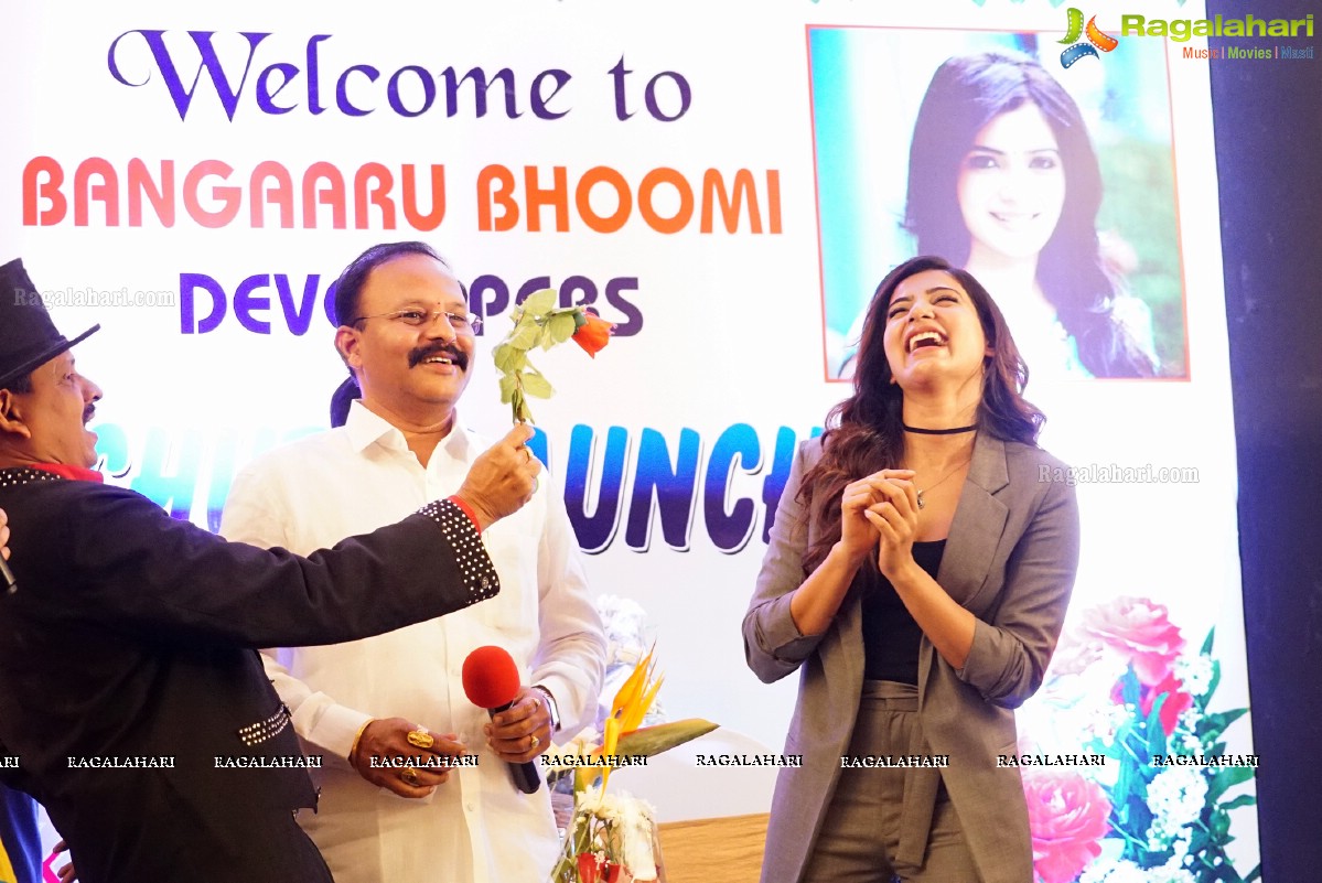 Samantha launches Bangaaru Bhoomi Developers Brochure in Hyderabad