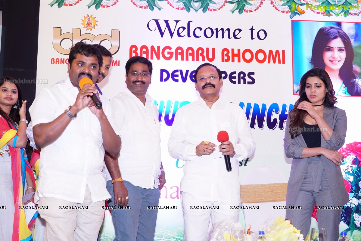 Samantha launches Bangaaru Bhoomi Developers Brochure in Hyderabad