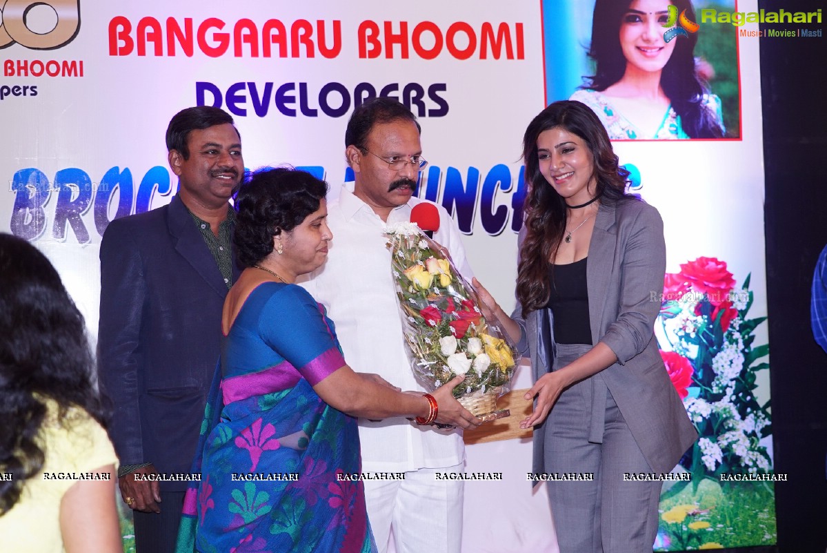 Samantha launches Bangaaru Bhoomi Developers Brochure in Hyderabad