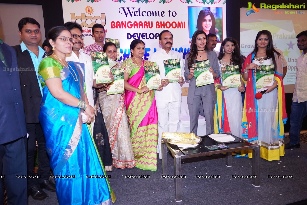 Samantha launches Bangaaru Bhoomi Developers Brochure in Hyderabad