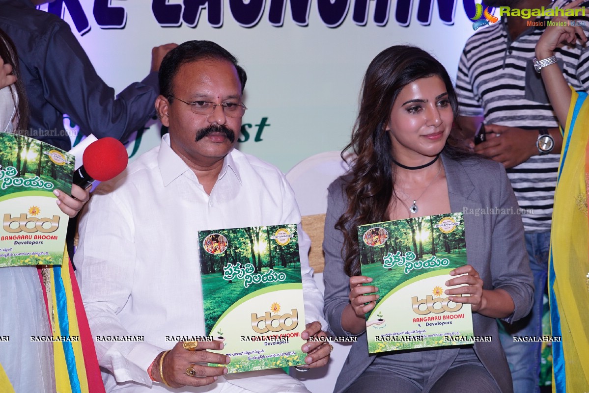 Samantha launches Bangaaru Bhoomi Developers Brochure in Hyderabad
