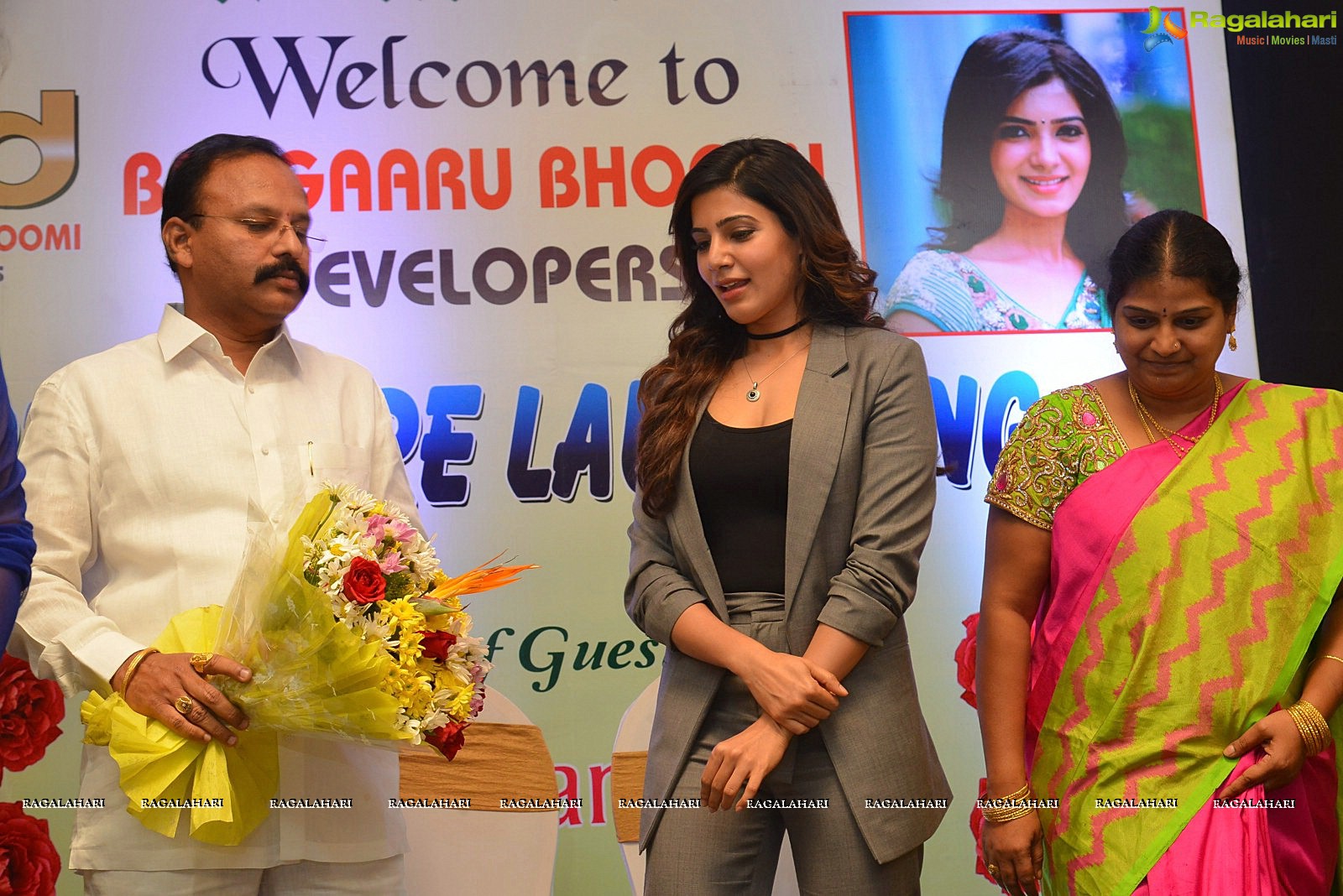 Samantha launches Bangaaru Bhoomi Developers Brochure in Hyderabad