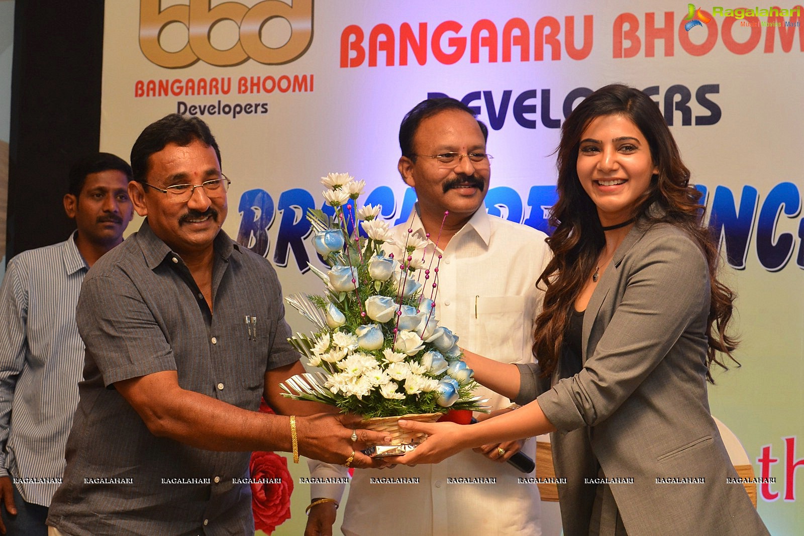 Samantha launches Bangaaru Bhoomi Developers Brochure in Hyderabad