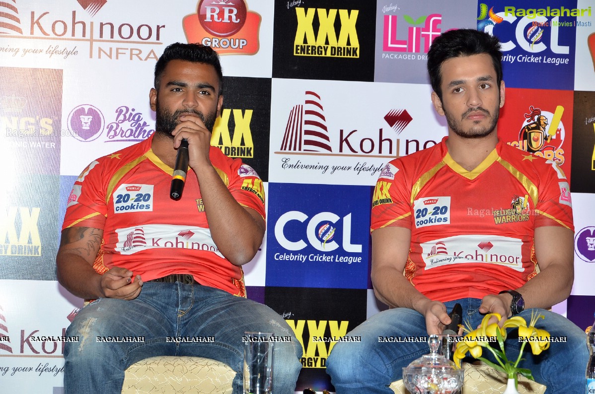 CCL 6 - Telugu Warriors Press Meet, Hyderabad