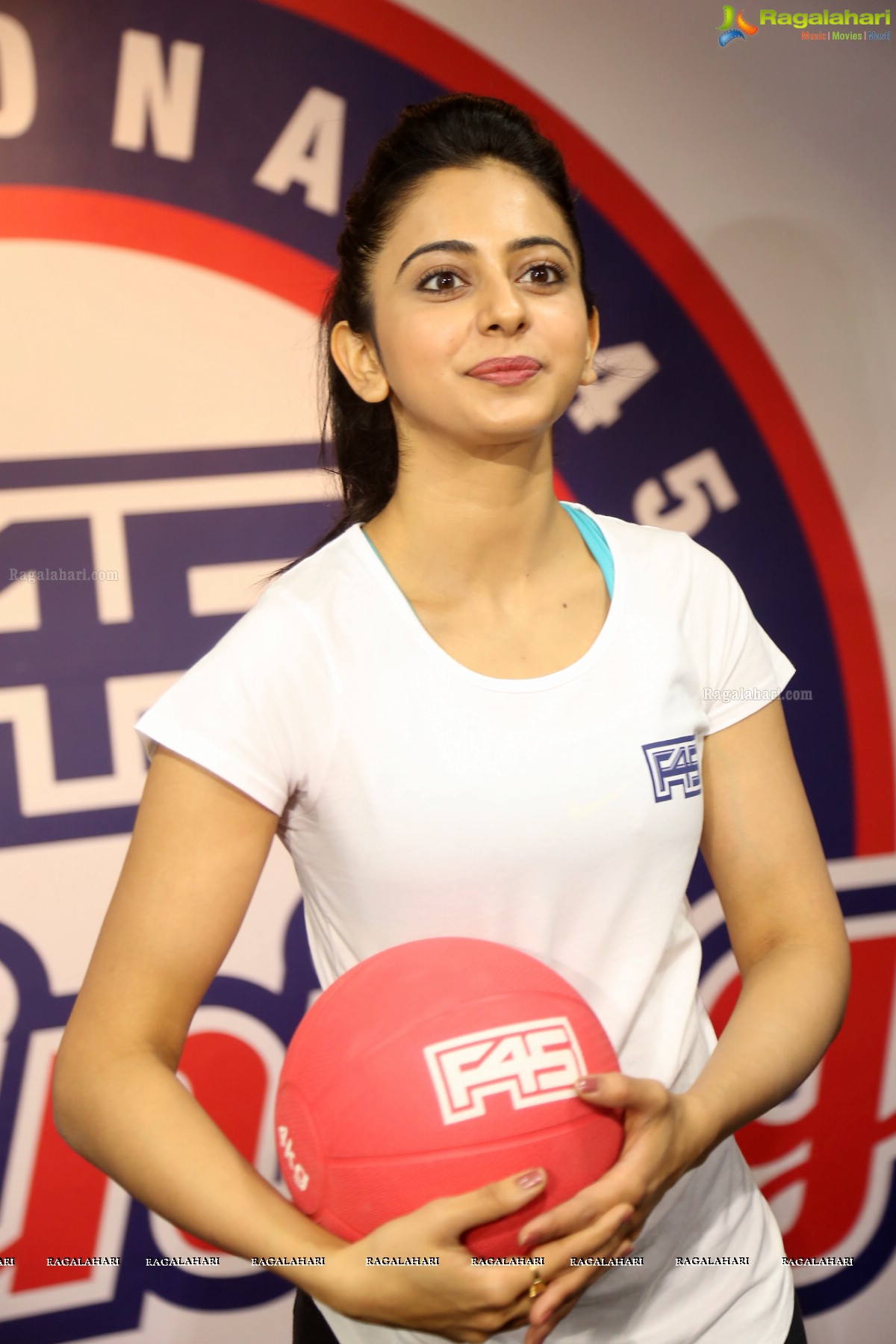 F45-Fitness Health Club Launch by Rakul Preet Singh in Hyderabad