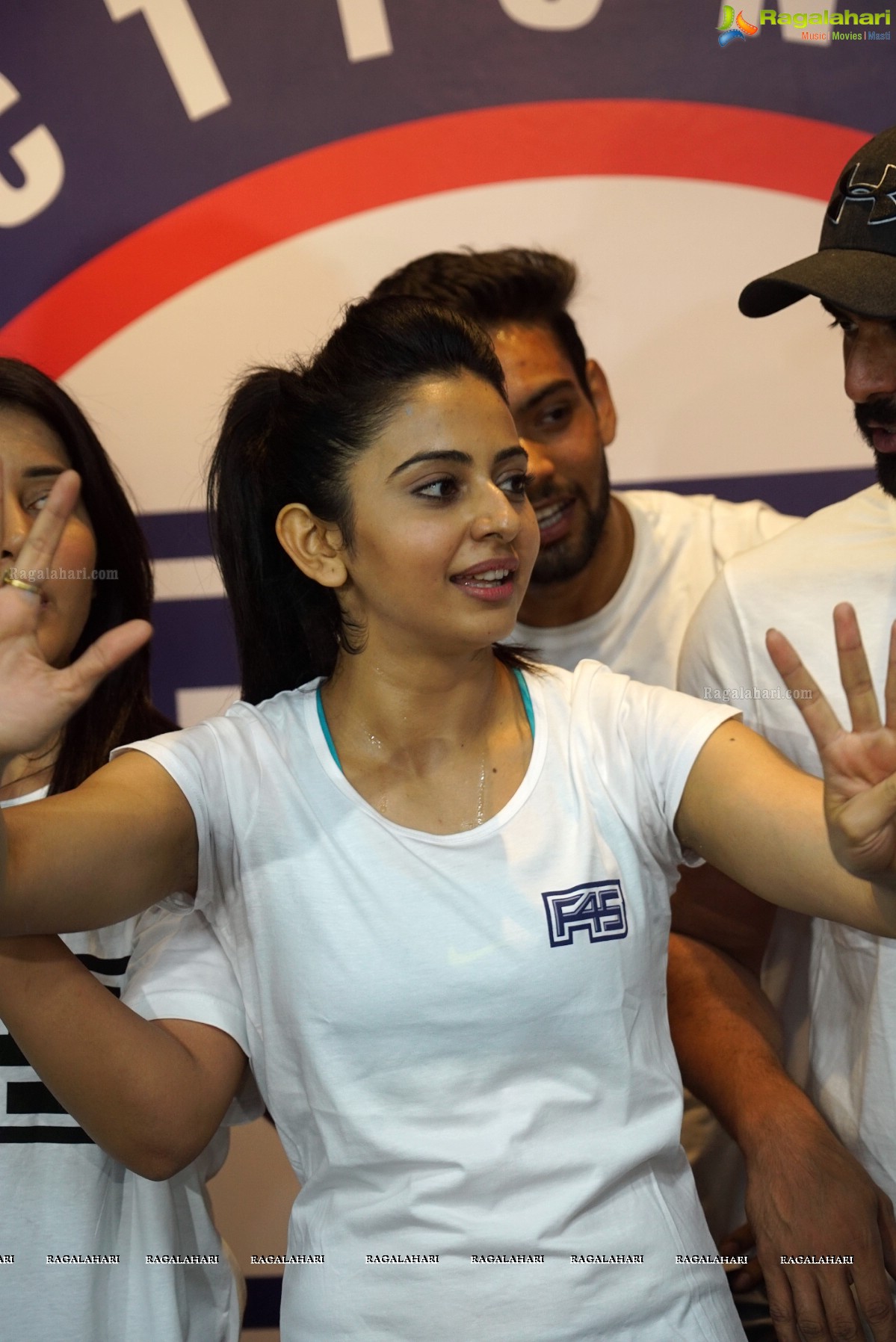 F45-Fitness Health Club Launch by Rakul Preet Singh in Hyderabad