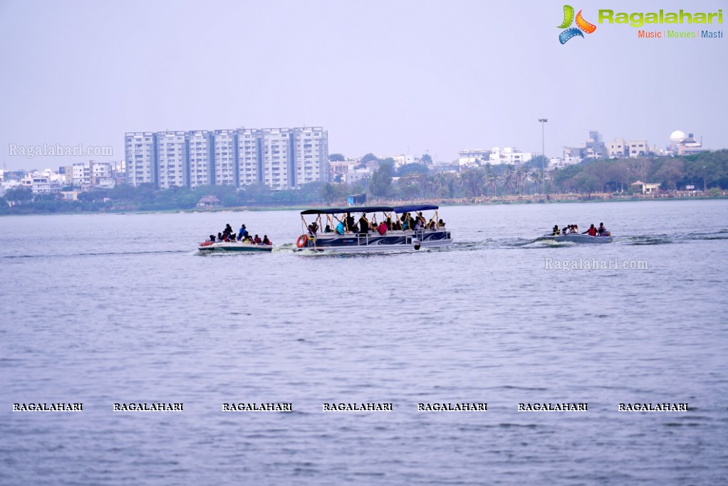 Telangana Tourism' Catamaran Luxury Yacht Launch by Sania Mirza at Lumbini Park, Hyderabad