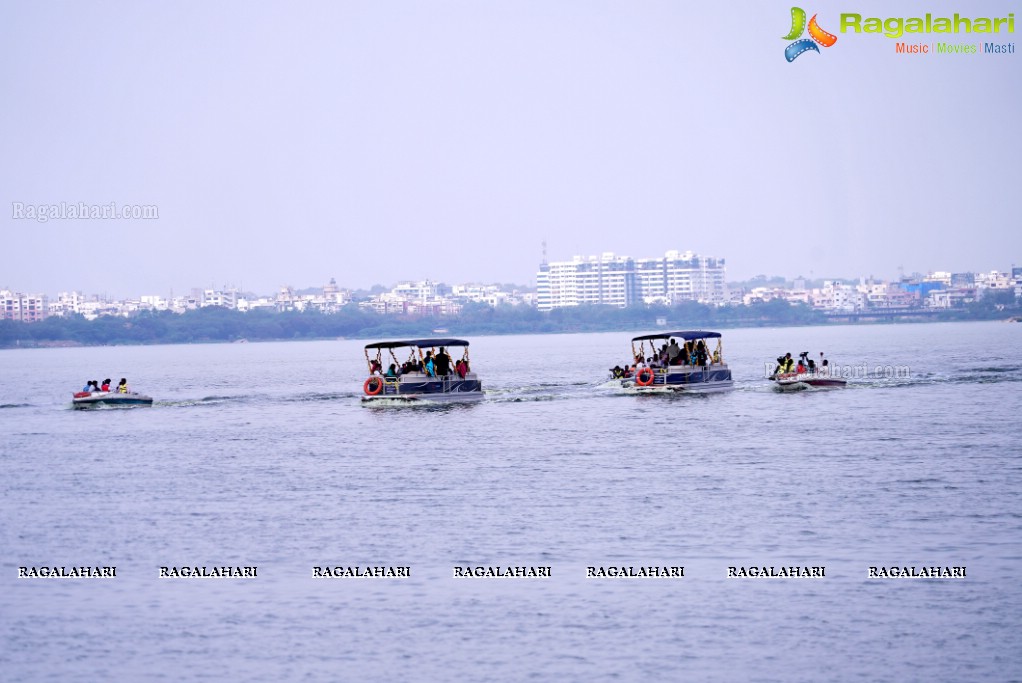 Telangana Tourism' Catamaran Luxury Yacht Launch by Sania Mirza at Lumbini Park, Hyderabad