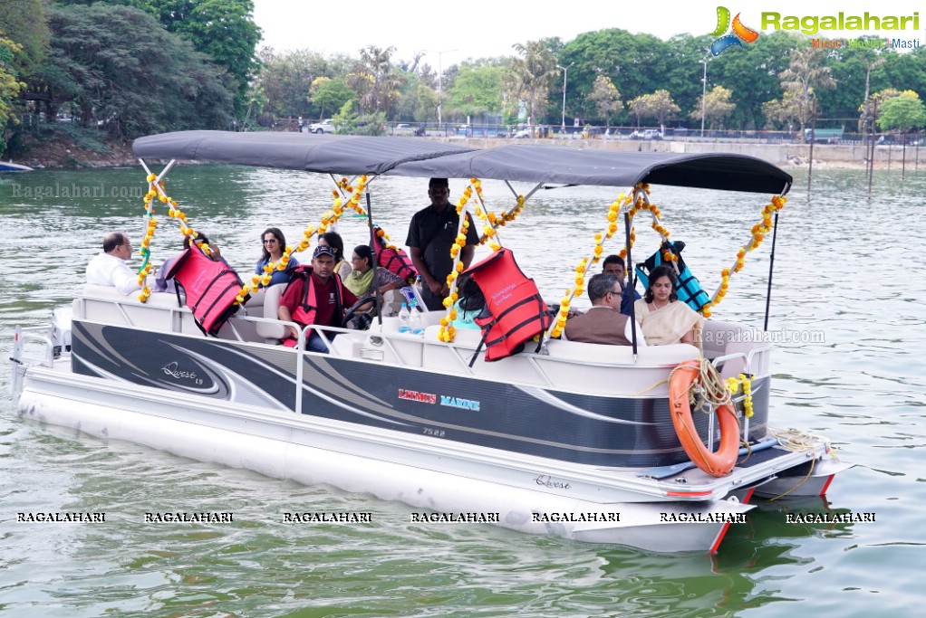 Telangana Tourism' Catamaran Luxury Yacht Launch by Sania Mirza at Lumbini Park, Hyderabad