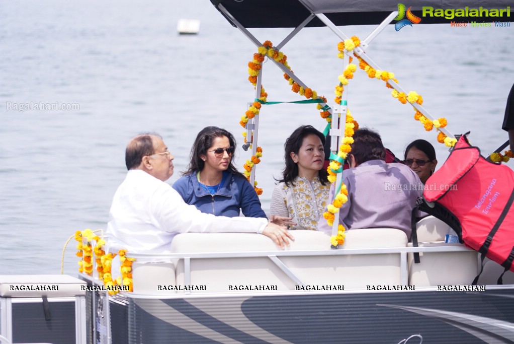 Telangana Tourism' Catamaran Luxury Yacht Launch by Sania Mirza at Lumbini Park, Hyderabad