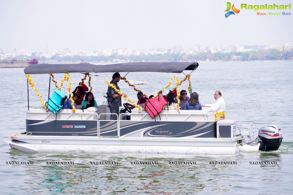 Telangana Tourism' Catamaran Luxury Yacht Launch by Sania Mirza at Lumbini Park, Hyderabad