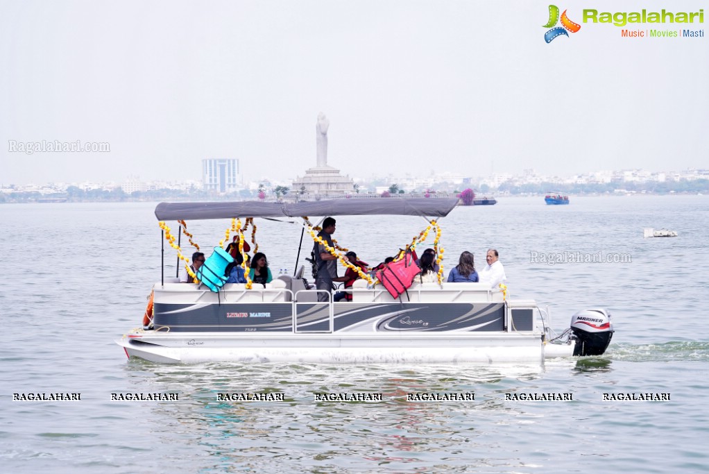 Telangana Tourism' Catamaran Luxury Yacht Launch by Sania Mirza at Lumbini Park, Hyderabad