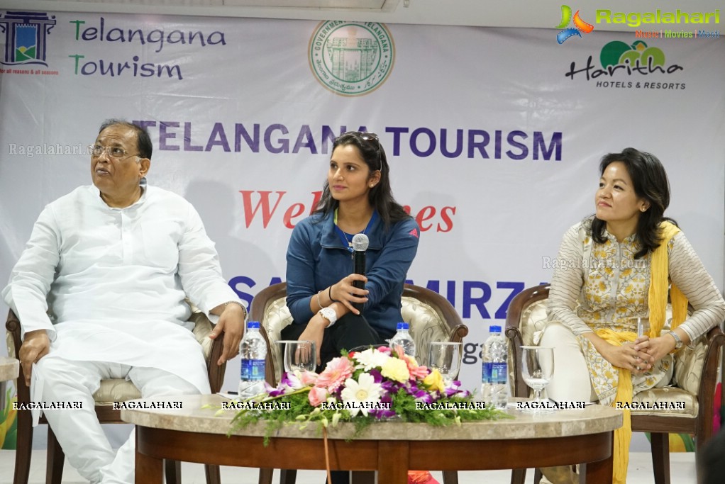 Telangana Tourism' Catamaran Luxury Yacht Launch by Sania Mirza at Lumbini Park, Hyderabad