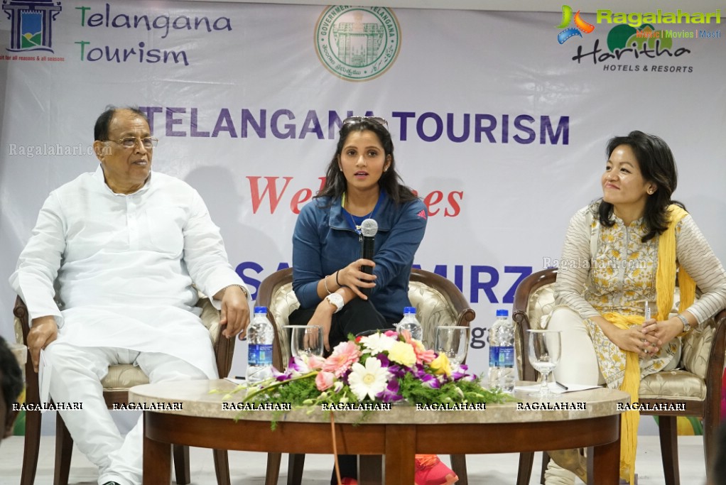 Telangana Tourism' Catamaran Luxury Yacht Launch by Sania Mirza at Lumbini Park, Hyderabad