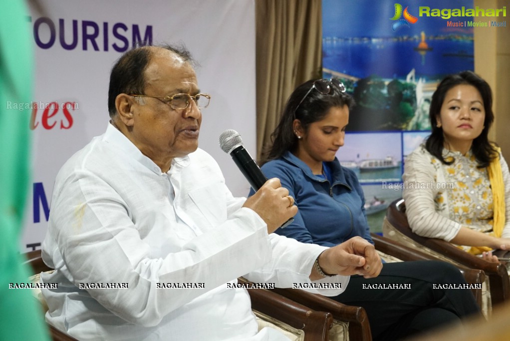 Telangana Tourism' Catamaran Luxury Yacht Launch by Sania Mirza at Lumbini Park, Hyderabad