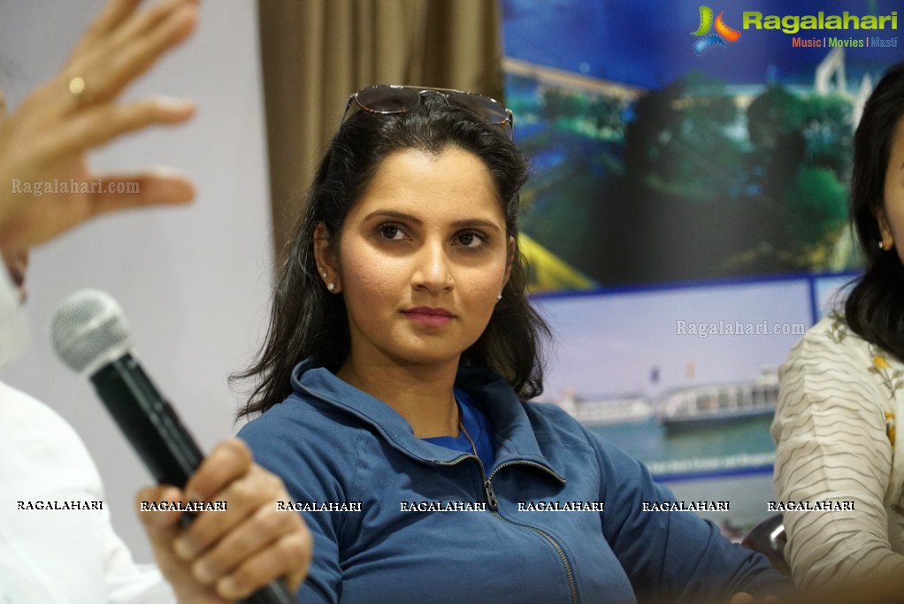 Telangana Tourism' Catamaran Luxury Yacht Launch by Sania Mirza at Lumbini Park, Hyderabad