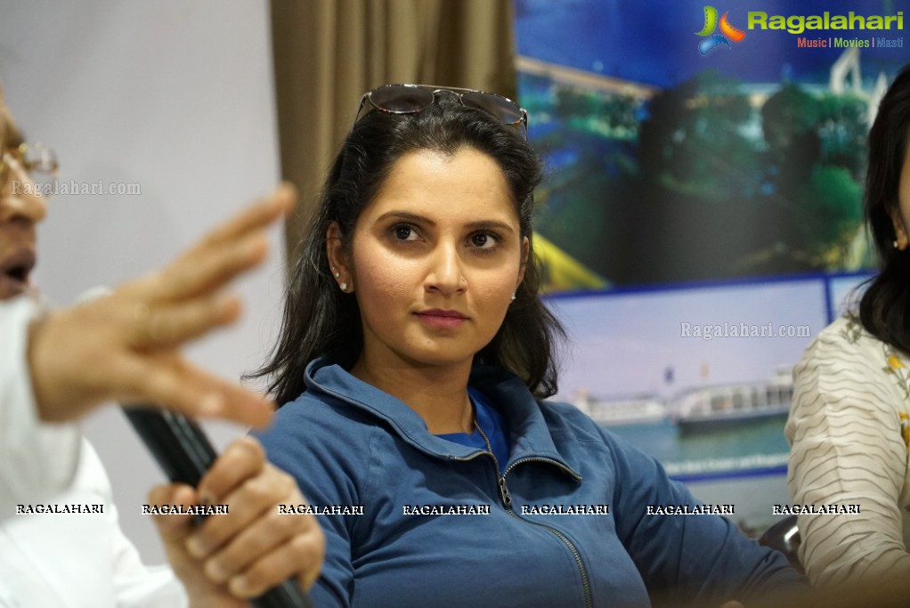 Telangana Tourism' Catamaran Luxury Yacht Launch by Sania Mirza at Lumbini Park, Hyderabad