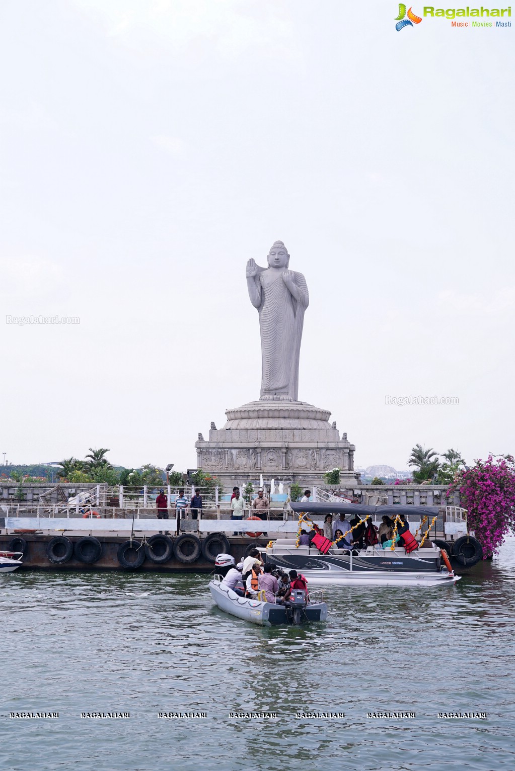 Telangana Tourism' Catamaran Luxury Yacht Launch by Sania Mirza at Lumbini Park, Hyderabad