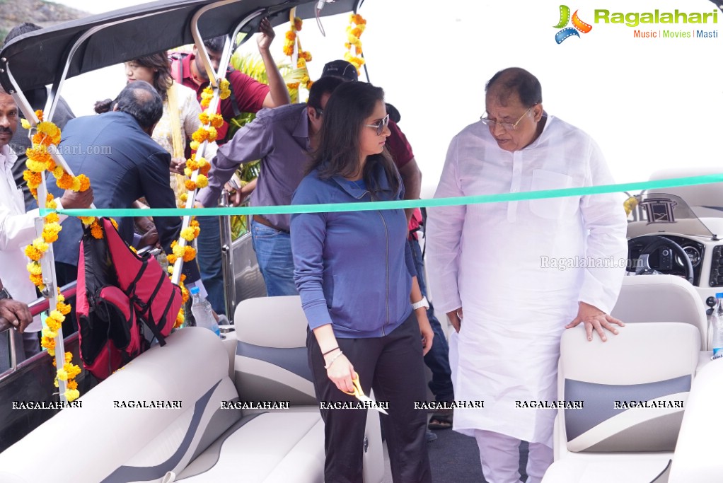 Telangana Tourism' Catamaran Luxury Yacht Launch by Sania Mirza at Lumbini Park, Hyderabad