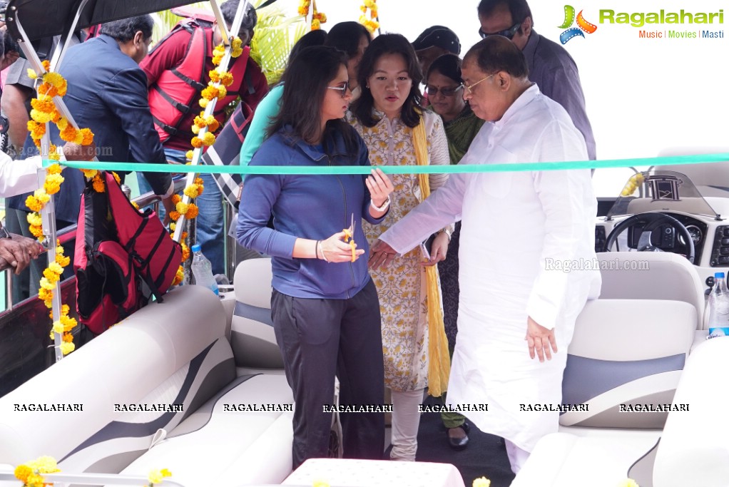 Telangana Tourism' Catamaran Luxury Yacht Launch by Sania Mirza at Lumbini Park, Hyderabad