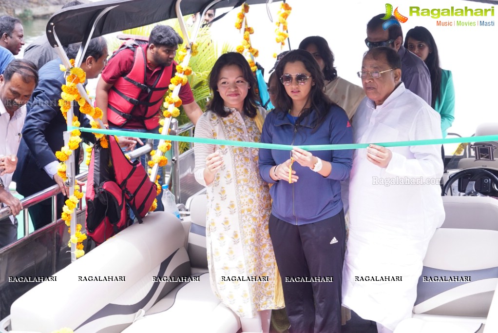 Telangana Tourism' Catamaran Luxury Yacht Launch by Sania Mirza at Lumbini Park, Hyderabad