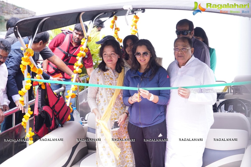 Telangana Tourism' Catamaran Luxury Yacht Launch by Sania Mirza at Lumbini Park, Hyderabad