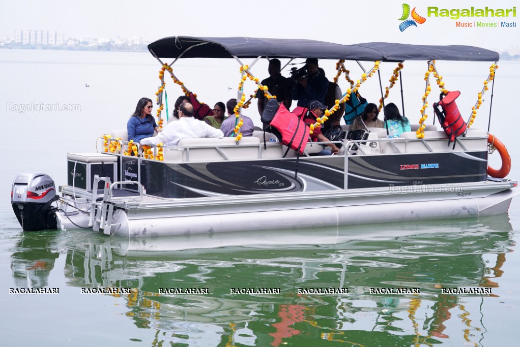 Telangana Tourism' Catamaran Luxury Yacht Launch by Sania Mirza at Lumbini Park, Hyderabad