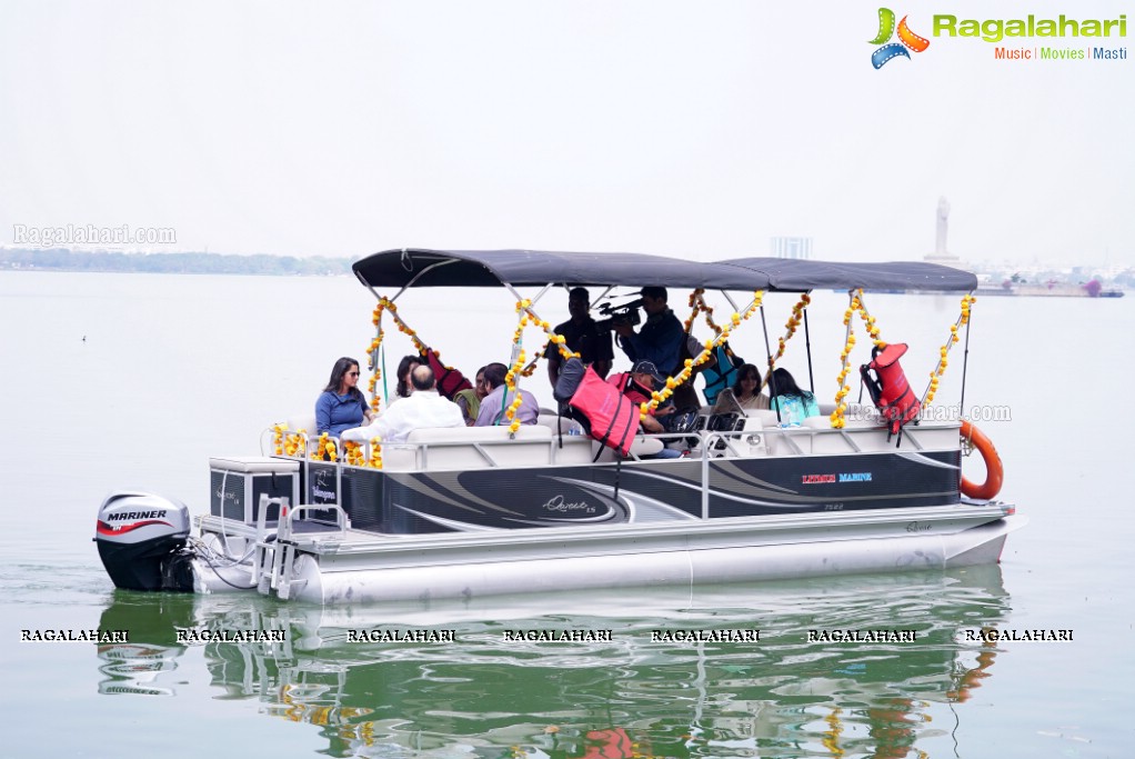 Telangana Tourism' Catamaran Luxury Yacht Launch by Sania Mirza at Lumbini Park, Hyderabad