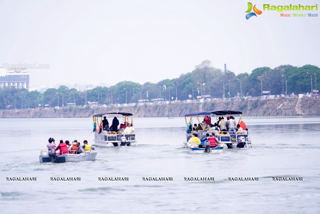 Telangana Tourism' Catamaran Luxury Yacht Launch by Sania Mirza at Lumbini Park, Hyderabad