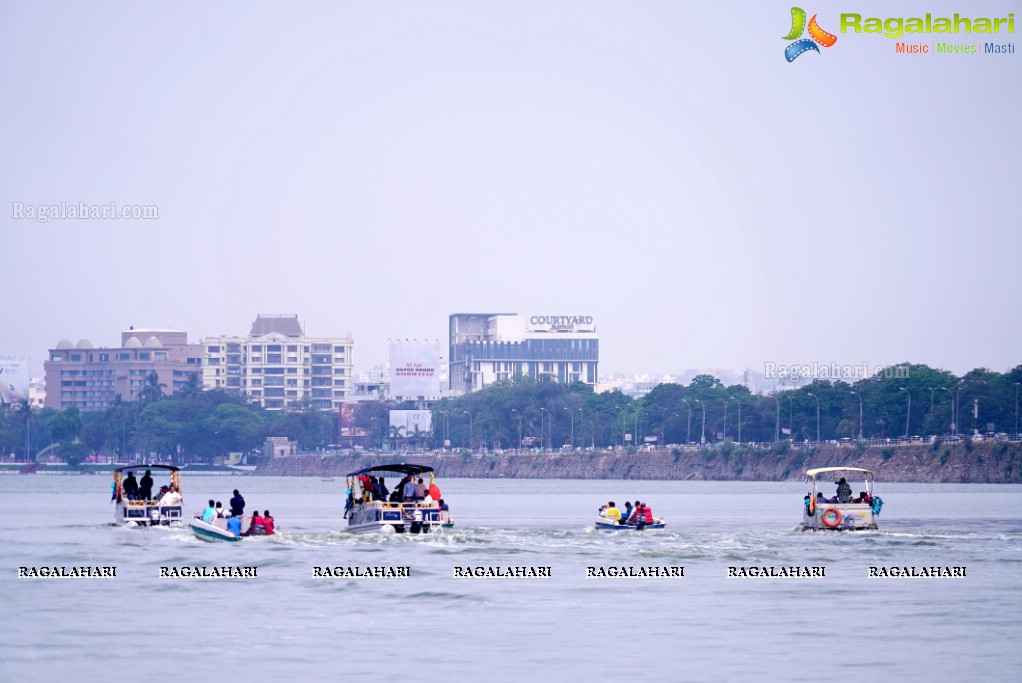 Telangana Tourism' Catamaran Luxury Yacht Launch by Sania Mirza at Lumbini Park, Hyderabad