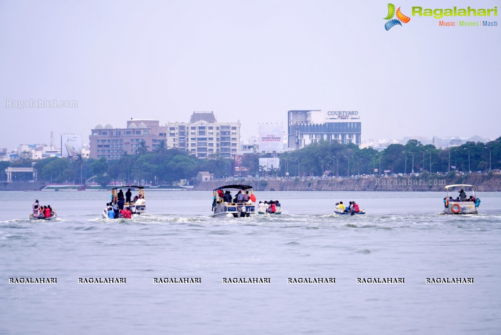 Telangana Tourism' Catamaran Luxury Yacht Launch by Sania Mirza at Lumbini Park, Hyderabad