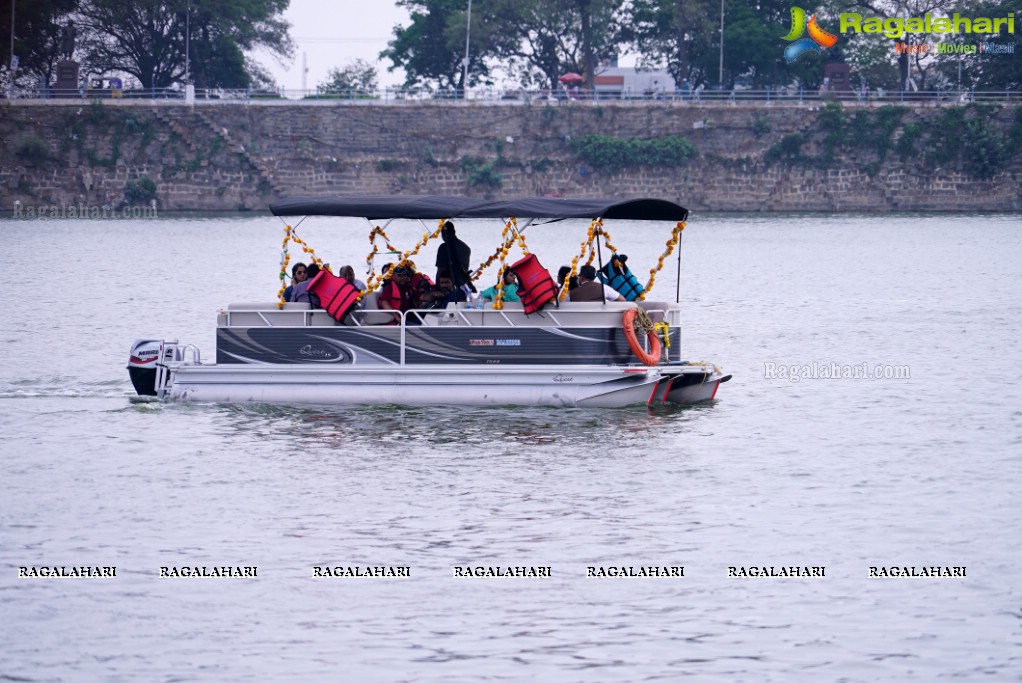 Telangana Tourism' Catamaran Luxury Yacht Launch by Sania Mirza at Lumbini Park, Hyderabad