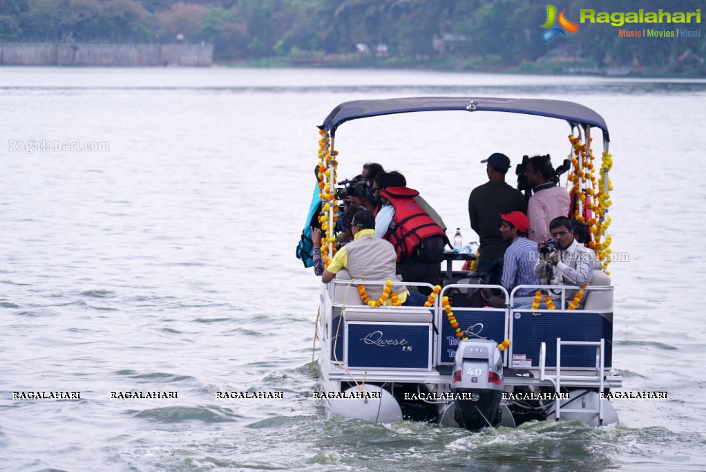 Telangana Tourism' Catamaran Luxury Yacht Launch by Sania Mirza at Lumbini Park, Hyderabad