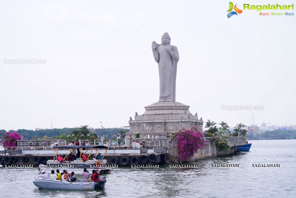 Telangana Tourism' Catamaran Luxury Yacht Launch by Sania Mirza at Lumbini Park, Hyderabad