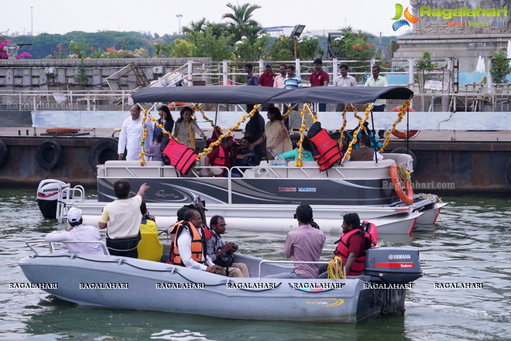 Telangana Tourism' Catamaran Luxury Yacht Launch by Sania Mirza at Lumbini Park, Hyderabad