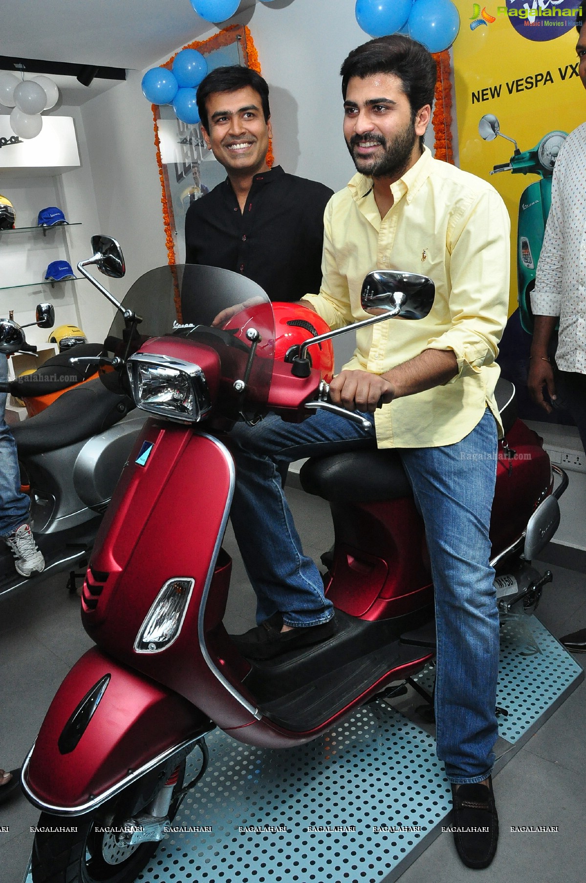 Sharwanand Launches Ashwam Vespa at Banjara Hills, Hyderabad