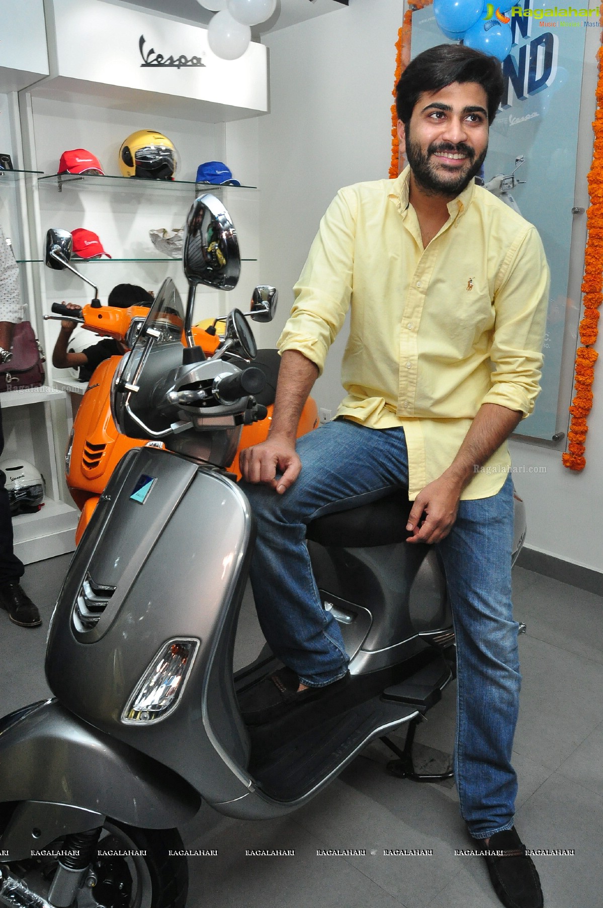 Sharwanand Launches Ashwam Vespa at Banjara Hills, Hyderabad