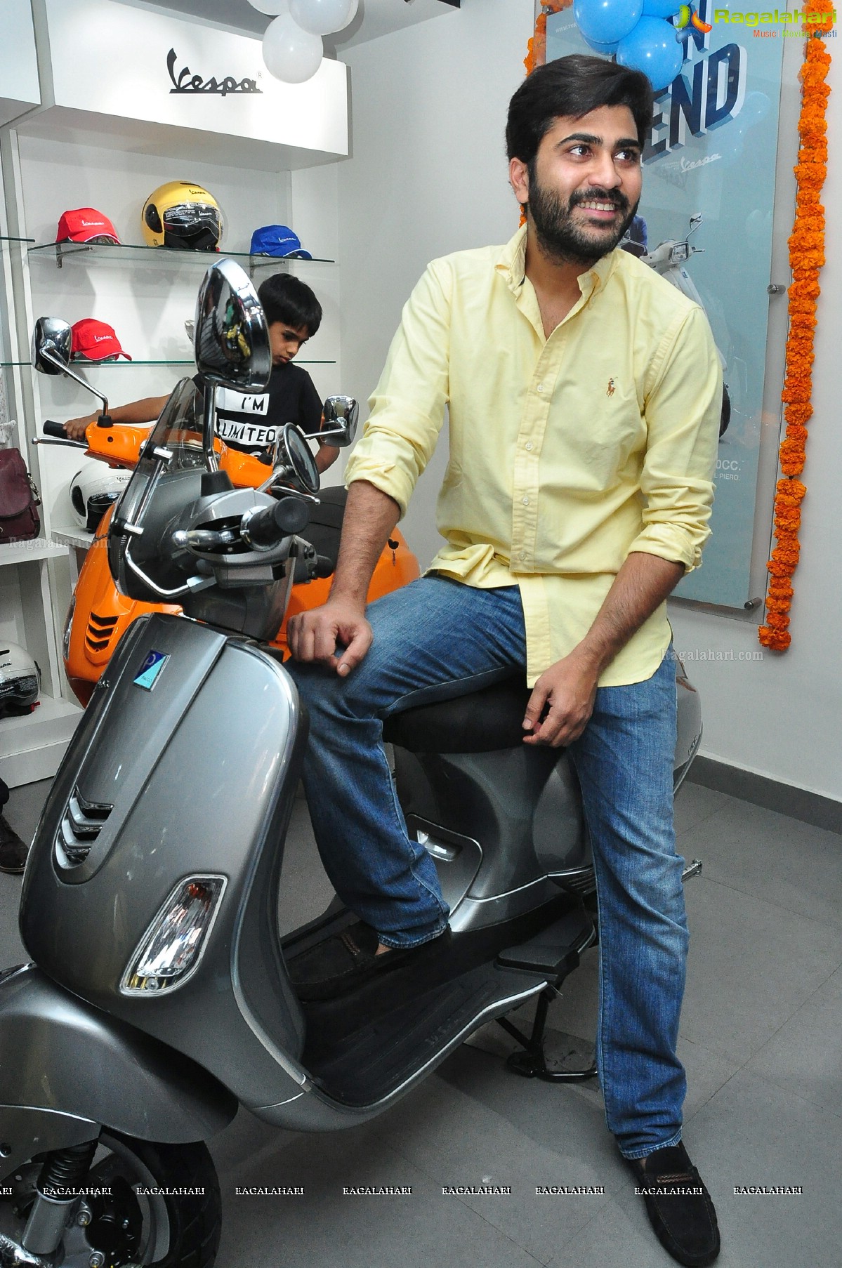 Sharwanand Launches Ashwam Vespa at Banjara Hills, Hyderabad