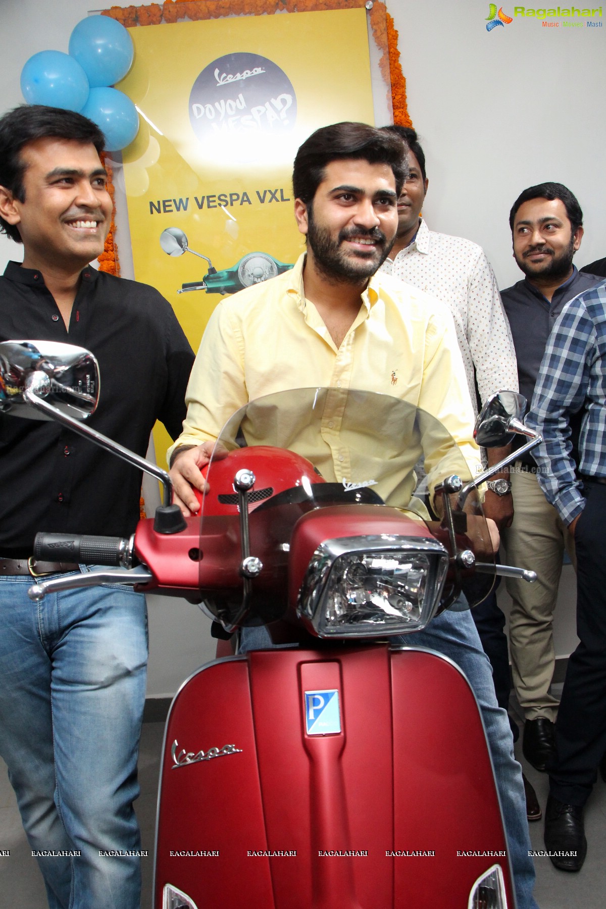 Sharwanand Launches Ashwam Vespa at Banjara Hills, Hyderabad