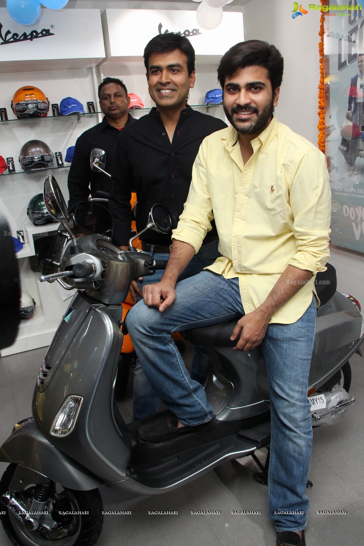 Sharwanand Launches Ashwam Vespa at Banjara Hills, Hyderabad